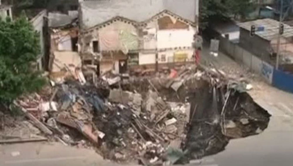 Edificio derrumbado en China