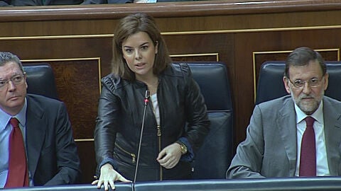 Soraya Sa&eacute;nz de Santamar&iacute;a en el Congreso
