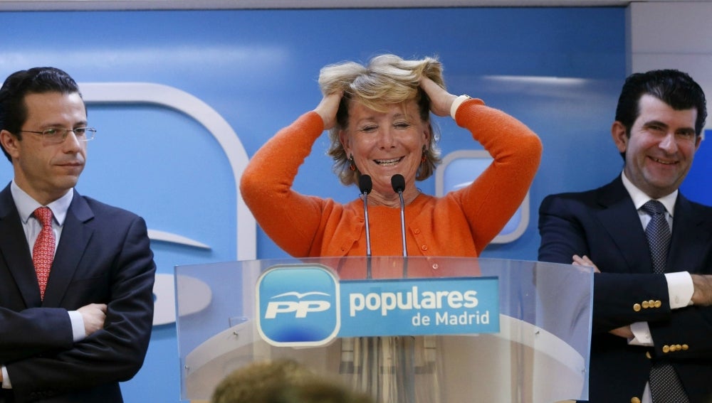 La presidenta del PP madrileño, Esperanza Aguirre