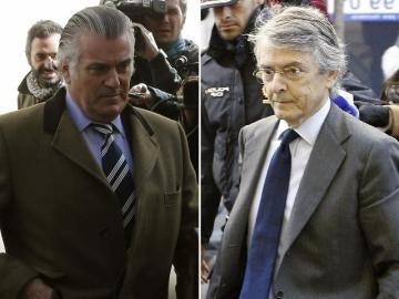 Luis Bárceras y Jorge Trías Sagnier entrando en los juzgados
