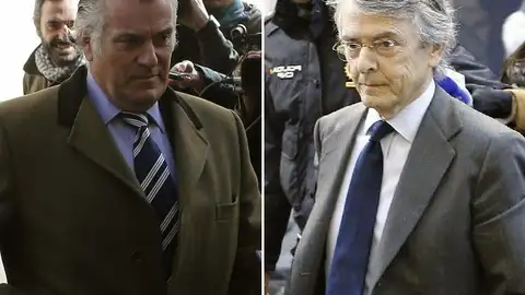 Luis Bárceras y Jorge Trías Sagnier entrando en los juzgados Luis Bárceras y Jorge Trías Sagnier entrando en los juzgados