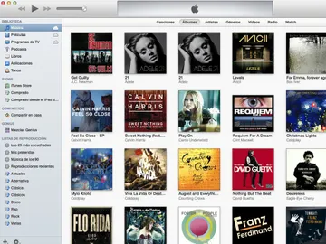 Pantallazo de la última versión de iTunes Pantallazo de la última versión de iTunes