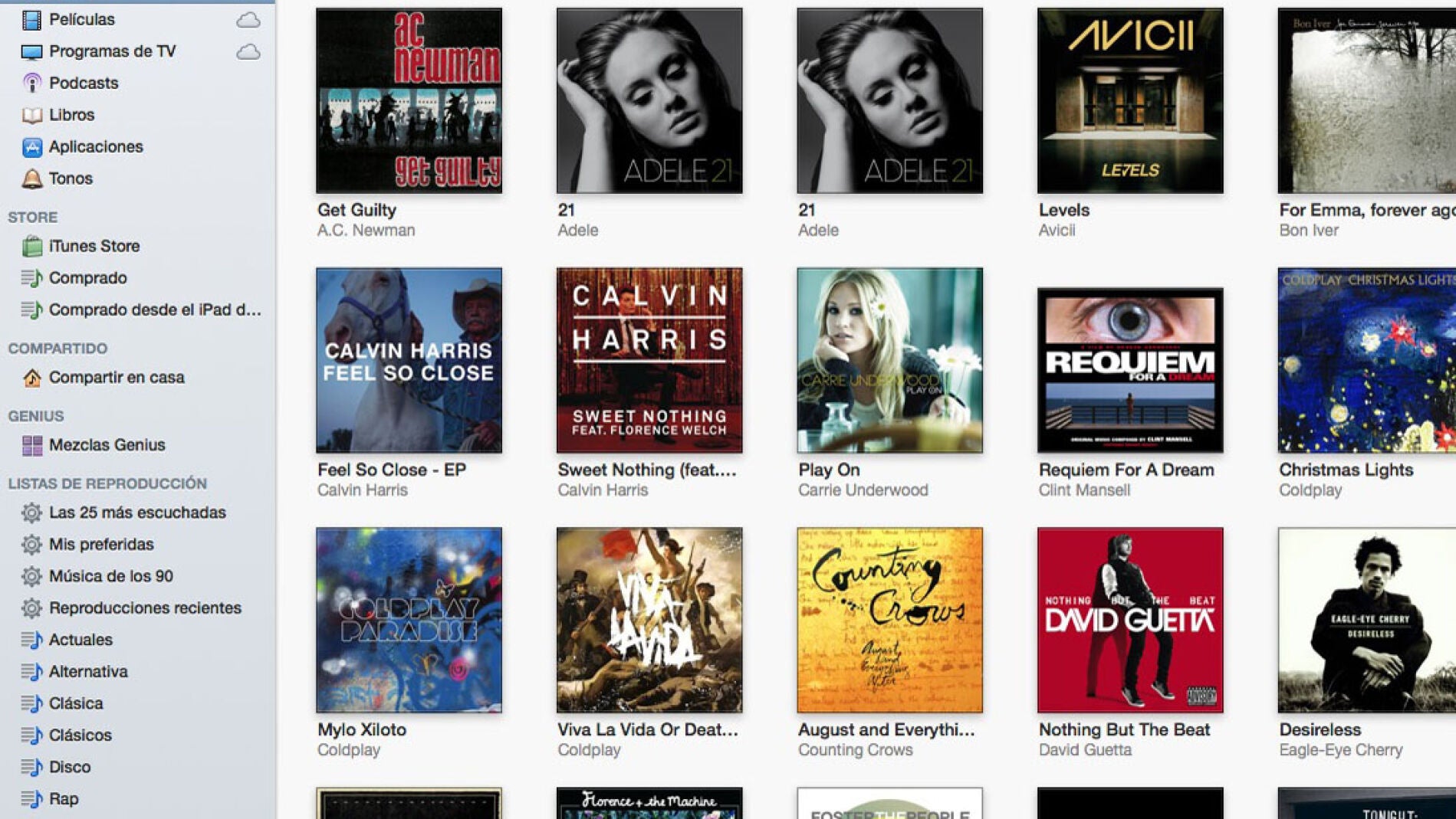 Pantallazo de la &uacute;ltima versi&oacute;n de iTunes