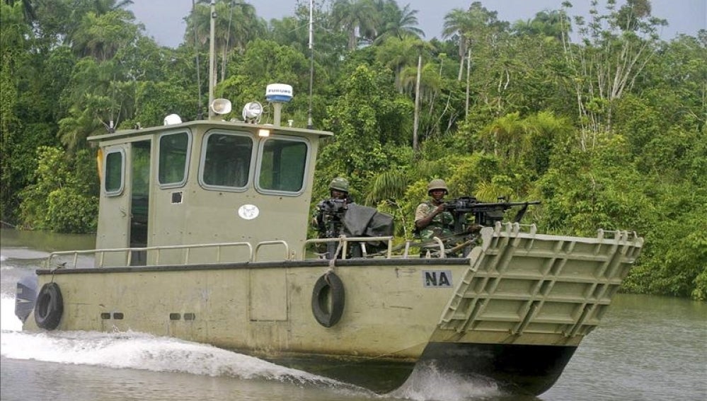 Imagen de archivo de un barco militar nigeriano.