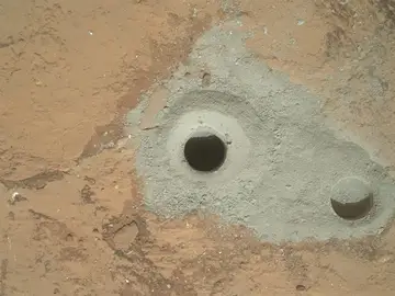 La perforación del Curiosity en Marte La perforación del Curiosity en Marte