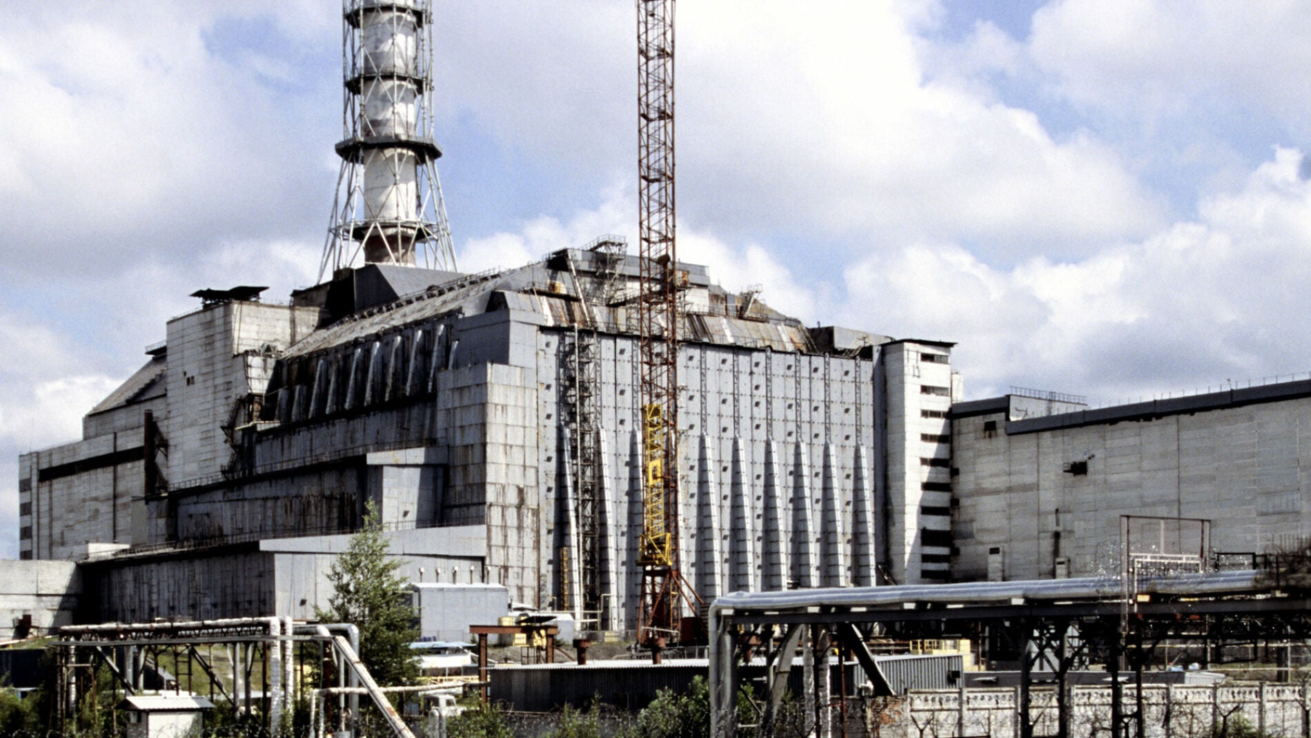 Sarc&oacute;fago de la central nuclear de Chern&oacute;bil