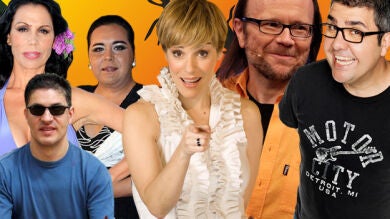 Anabel Alonso, Flo, Santiago Segura, Serafín Zubiri, Falete y Toñi Salazar en El Hormiguero