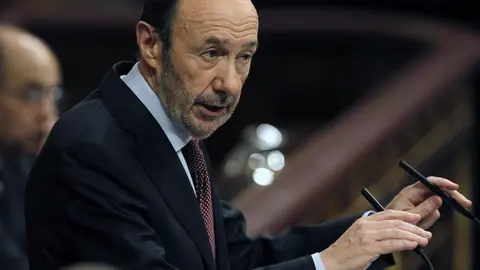 Rubalcaba, en su discurso Rubalcaba, en su discurso