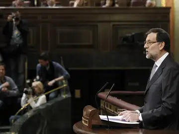 Rajoy compareciendo en el Congreso Rajoy compareciendo en el Congreso
