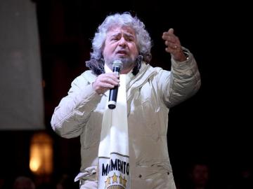 El líder del Movimiento Cinque Stelle, Beppe Grillo