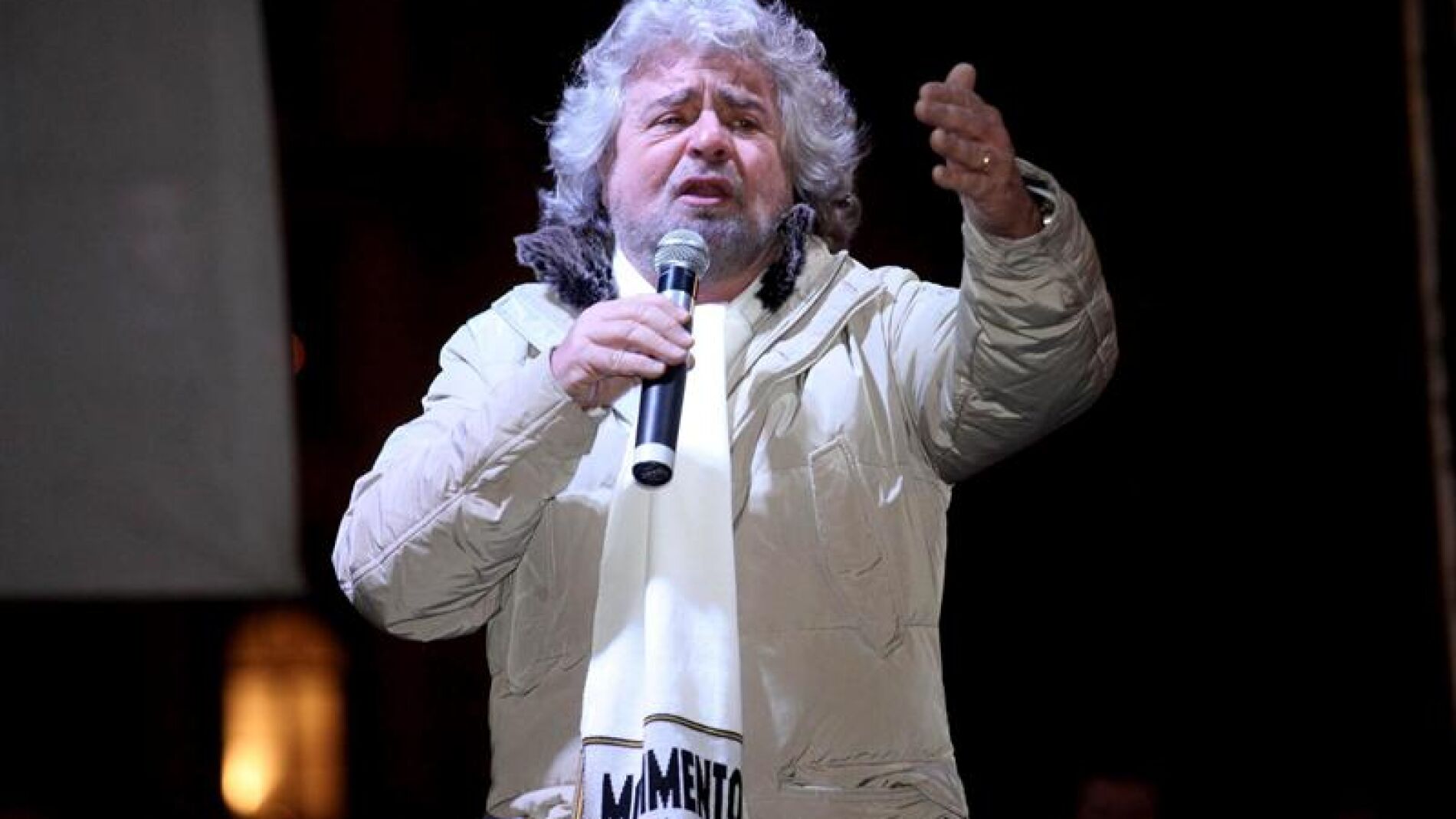 El l&iacute;der del Movimiento Cinque Stelle, Beppe Grillo
