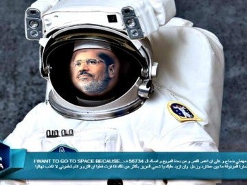 Imagen que protagoniza la campaña para mandar a Morsi a la Luna