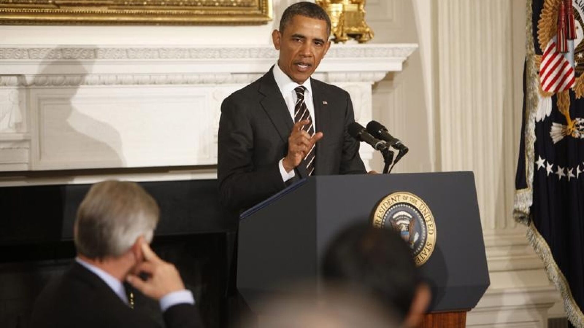 Barack Obama pronuncia un discurso en el que apuesta por evitar recortes dr&aacute;sticos.