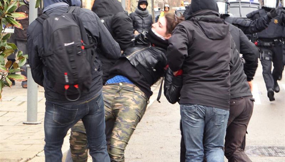 Protestas estudiantiles en Barcelona