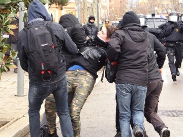 Protestas estudiantiles en Barcelona