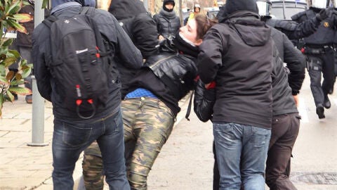 Protestas estudiantiles en Barcelona