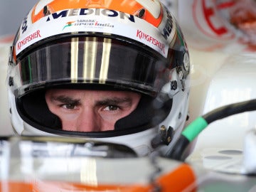Sutil, en el cockpit del Force India