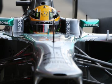 Hamilton, a bordo del Mercedes