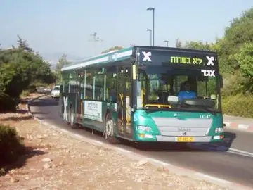 Un autobús de línea regular en Israel Un autobús de línea regular en Israel