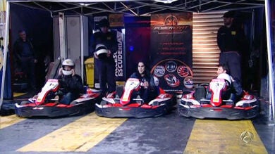 Los karts con Mario Vaquerizo y Antonio Lobato
