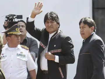 Evo Morales en el funeral de Chávez Evo Morales en el funeral de Chávez