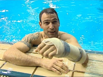 Darío Barrio está muy contento de volver a meterse en el agua tras la lesión