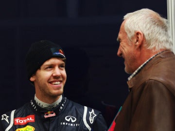 Mateschitz junto a Sebastian Vettel