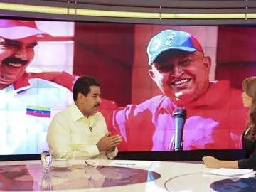 El presidente venezolano encargado, Nicolás Maduro, durante la entrevista El presidente venezolano encargado, Nicolás Maduro, durante la entrevista