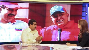 El presidente venezolano encargado, Nicolás Maduro, durante la entrevista