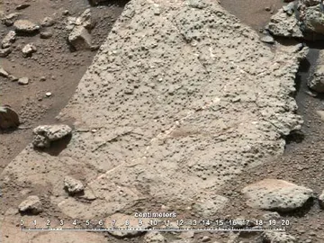 Rocas examinadas en la Bahía Yellowknife, en el cráter Gale Rocas examinadas en la Bahía Yellowknife, en el cráter Gale