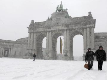 Temporal de frío en Bruselas.