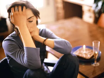 Una mujer deprimida Una mujer deprimida