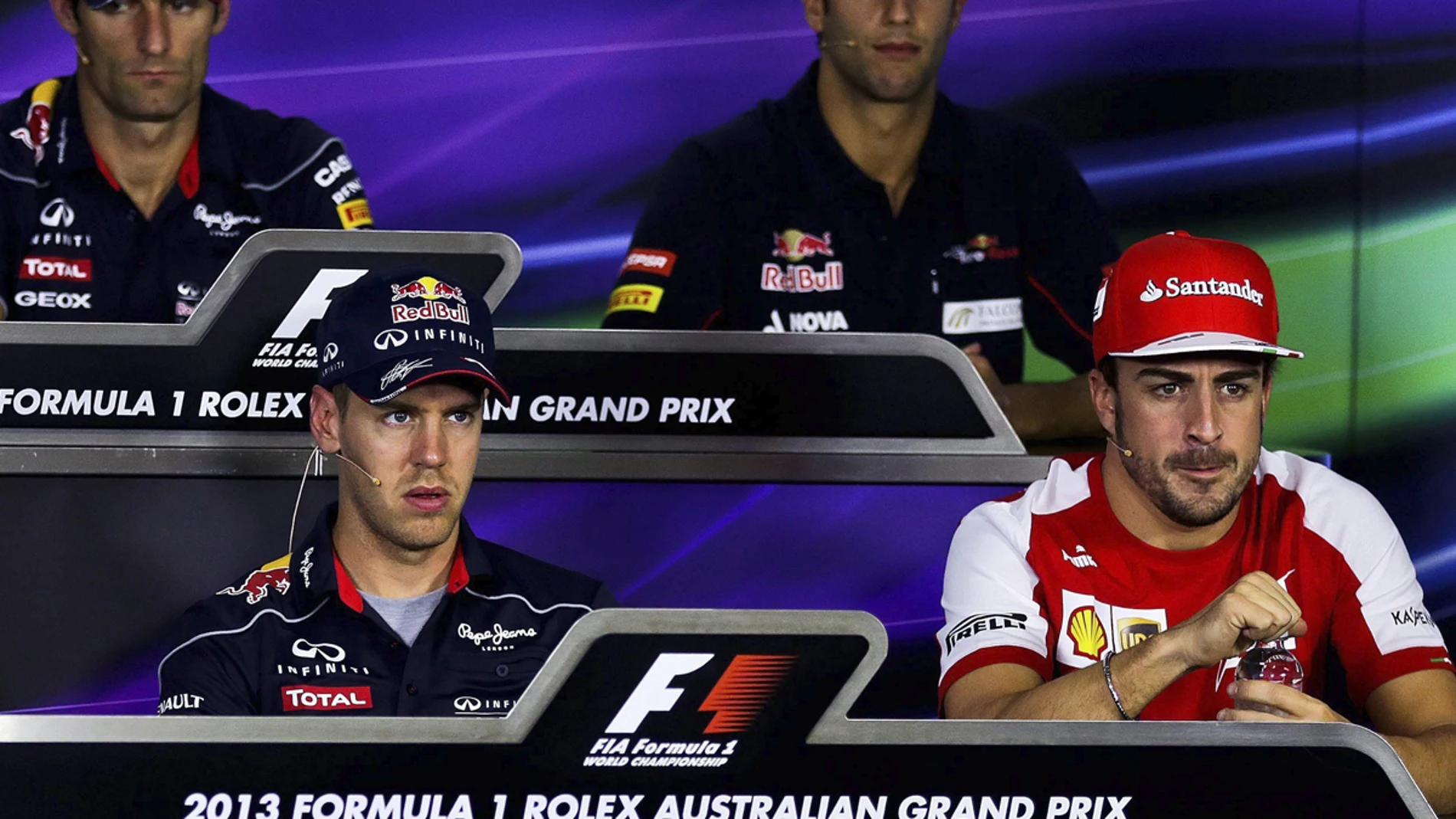 Alonso y Vettel en rueda de prensa