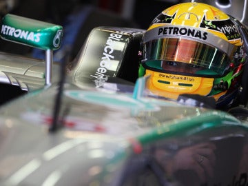 Hamilton, en su nuevo Mercedes