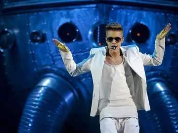 Justin Bieber durante su concierto en Madrid Justin Bieber durante su concierto en Madrid