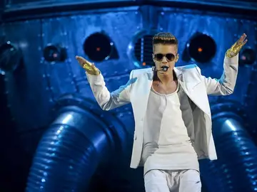 Justin Bieber durante su concierto en Madrid Justin Bieber durante su concierto en Madrid