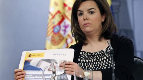 Soraya S&aacute;enz de Santamar&iacute;a tras el Consejo de Ministros