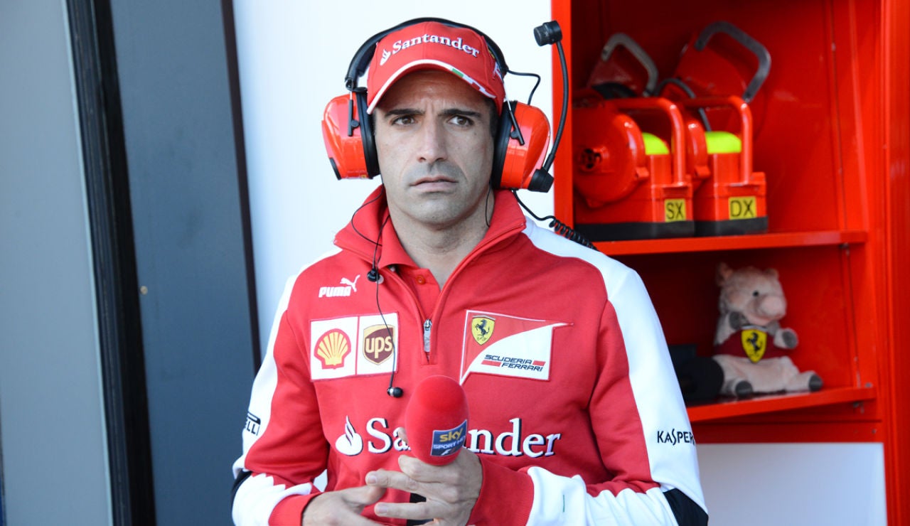 Marc Gené, en el box de Ferrari Marc Gené, en el box de Ferrari