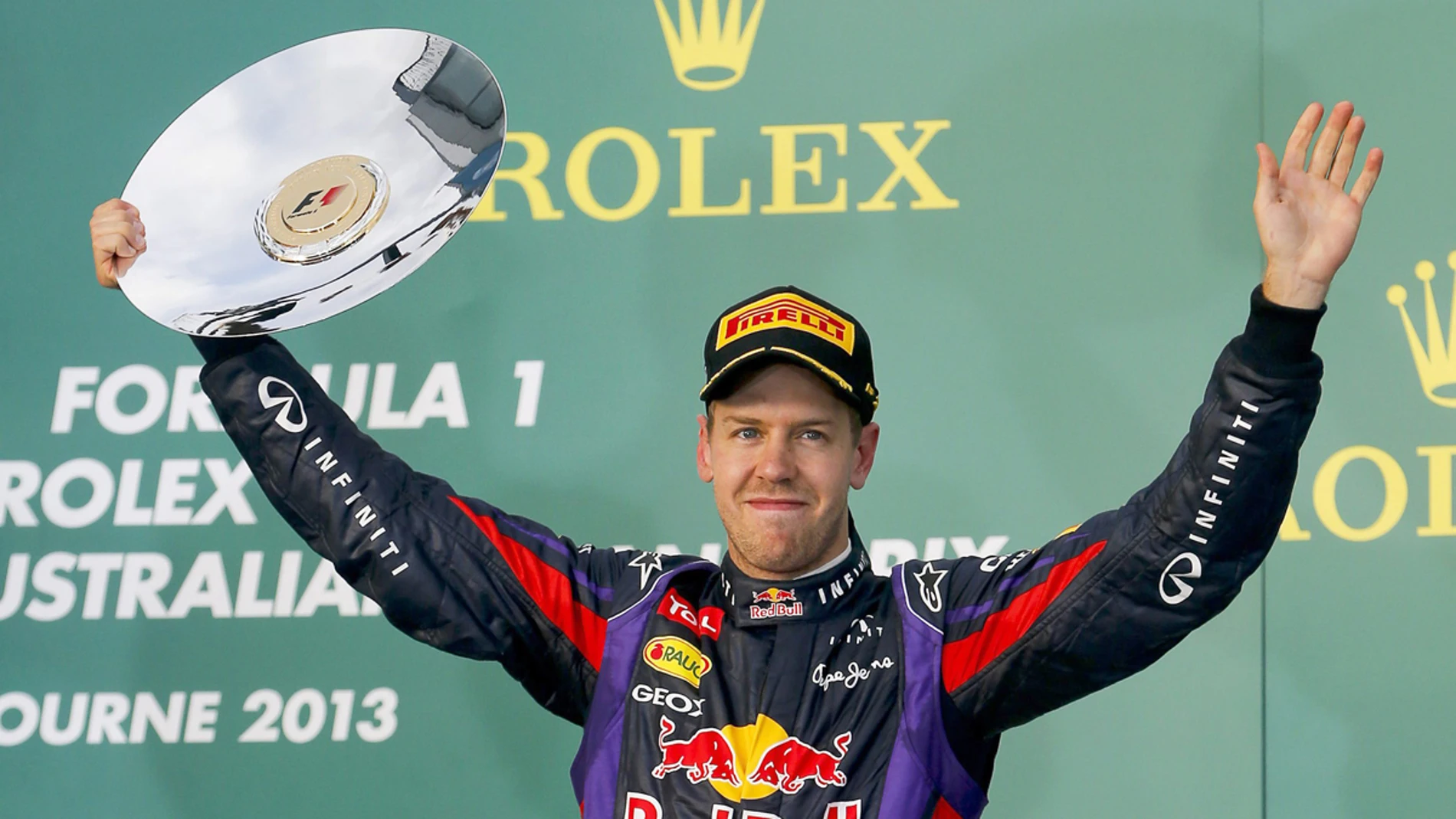 Vettel, en el podio de Australia