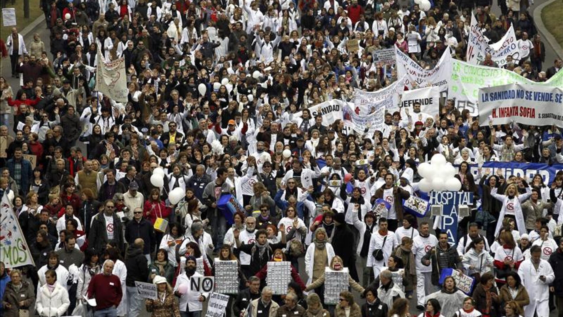 Marea blanca en Madrid