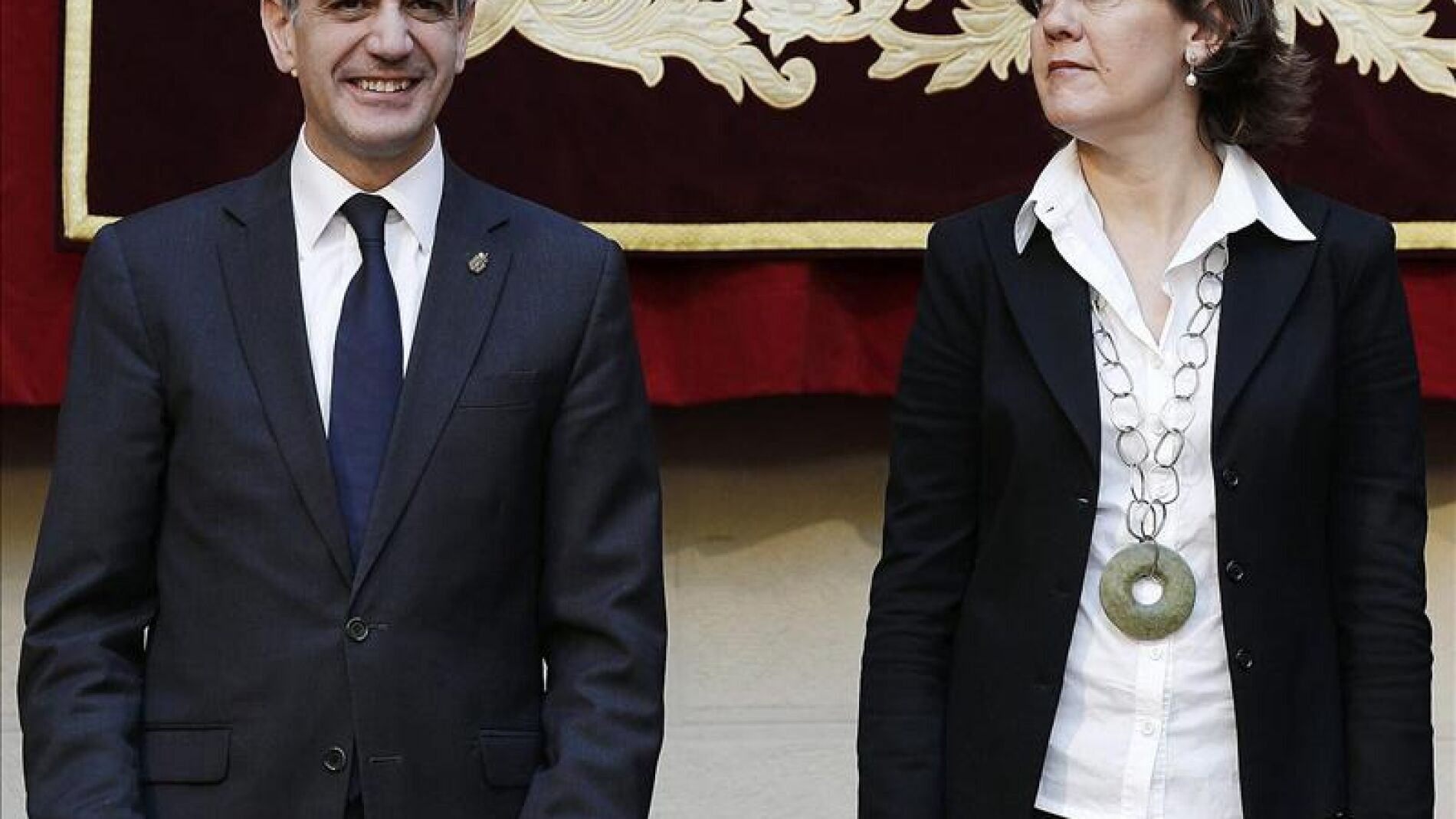 Yolanda Barcina y Alberto Catal&aacute;n