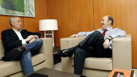 Reunión de Rubalcaba y Pachi Vázquez Reunión de Rubalcaba y Pachi Vázquez