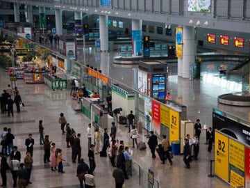 Aeropuerto de Guangzhou, en China