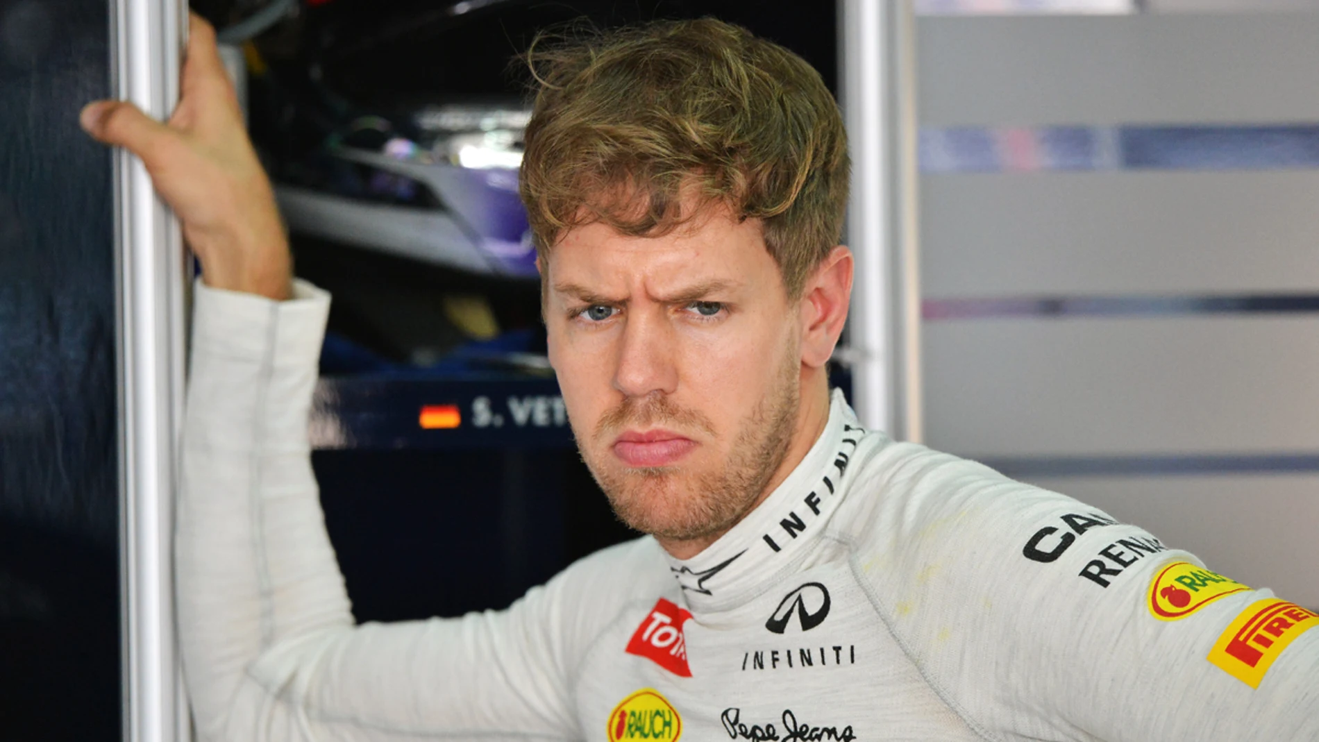 Vettel, con pose interesante