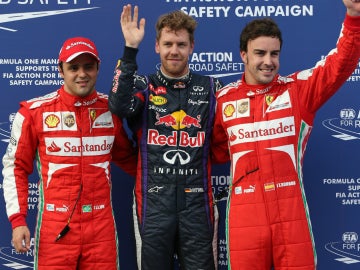 Los tres de la pole en Sepang