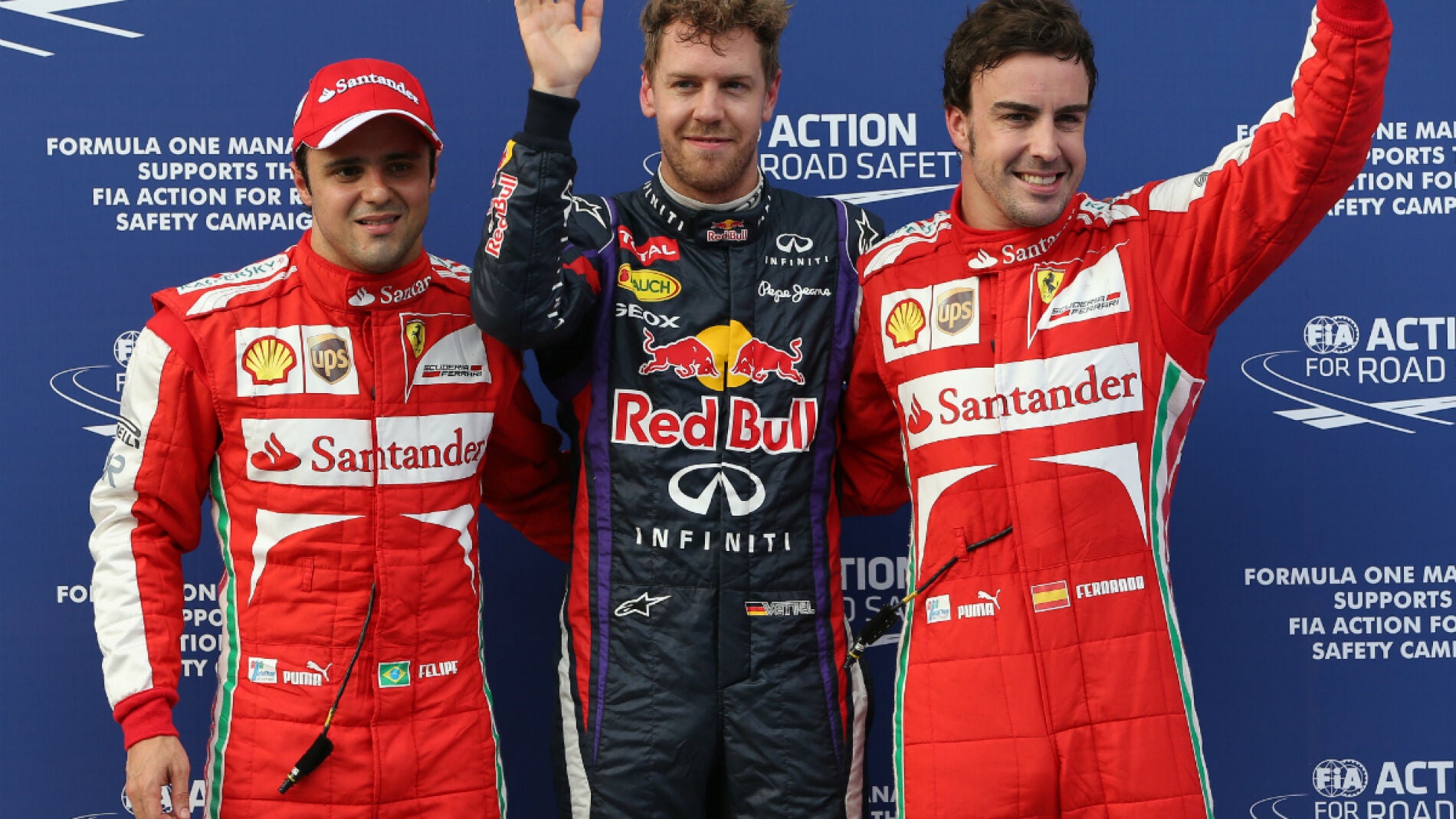 Los tres de la pole en Sepang