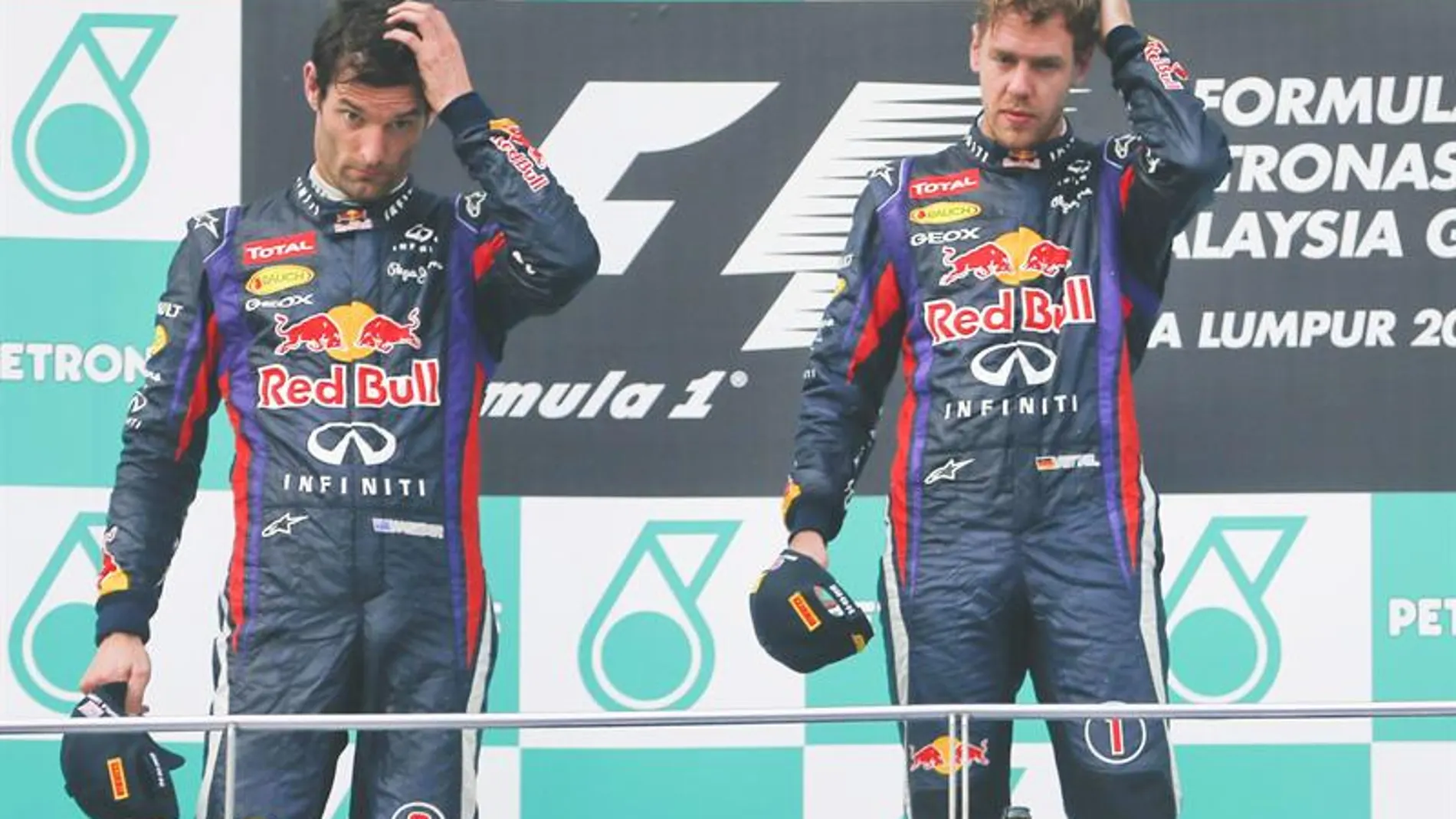 Webber y Vettel en el podio