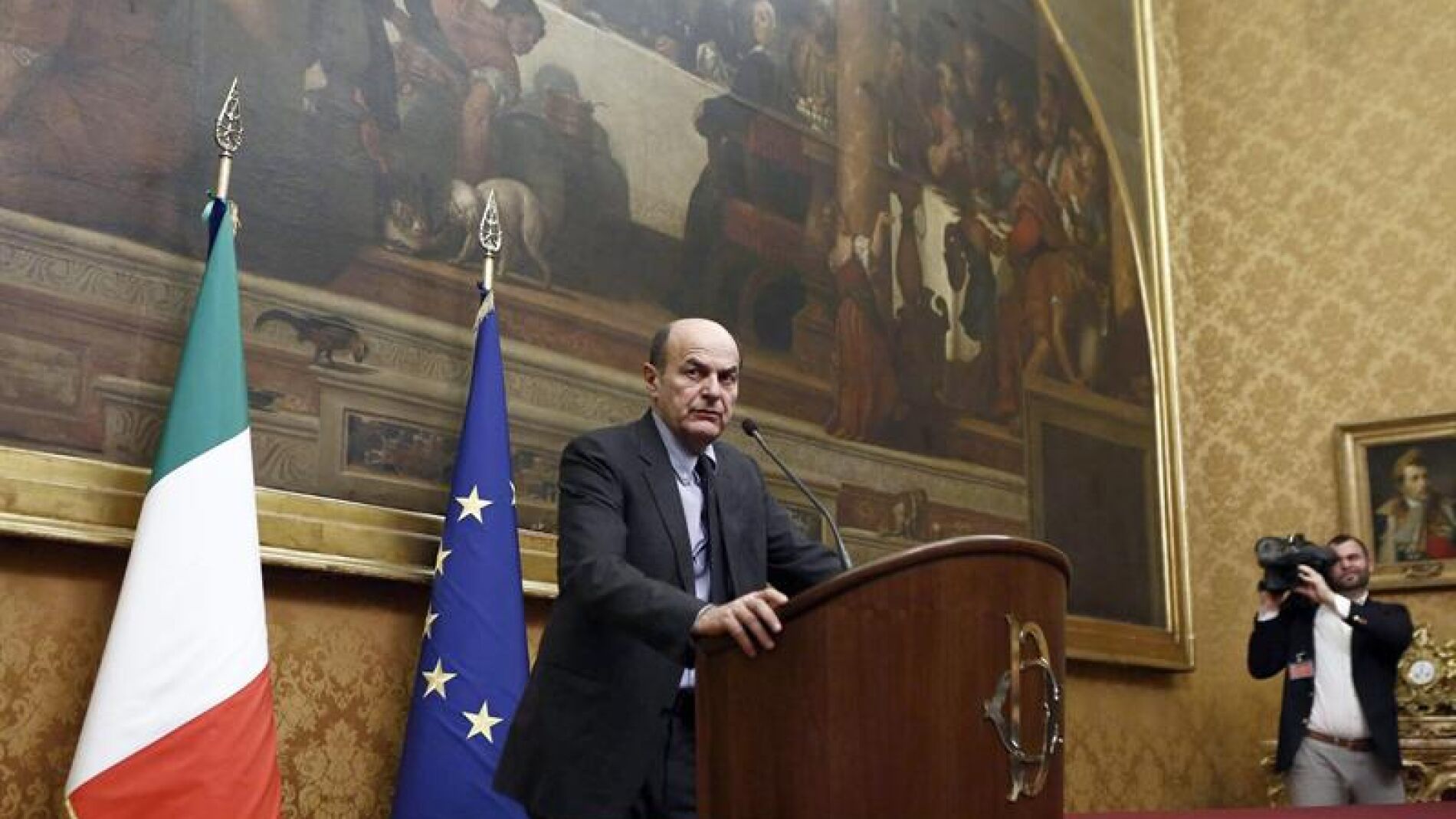 Luigi Bersani, l&iacute;der del Partido Dem&oacute;crata