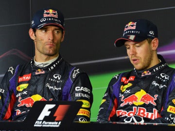 Webber y Vettel tras el GP de Malasia