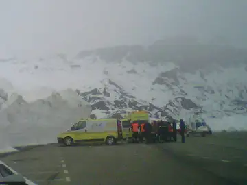 Imagen de los servicios de emergencias en el lugar del accidente Imagen de los servicios de emergencias en el lugar del accidente